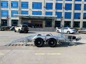 Machines agricoles personnalisées galvanisées à chaud à double essieu Véhicules outils Cargo Remorques utilitaires pour tracteur excavateur - Product Image 2