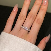 Dylam hypoallergénique 925 argent sterling carré rose bleu saphir bague anniversaire fiançailles Cz Zircon anneaux de mariage pour les femmes
