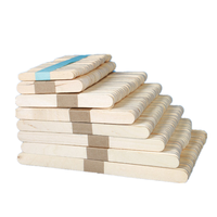 Bâtonnets de sucettes écologiques en bois de bouleau multi-usages pour loisirs créatifs, outils à crème glacée, abaisse-langues en cire – jetables et de qualité alimentaire