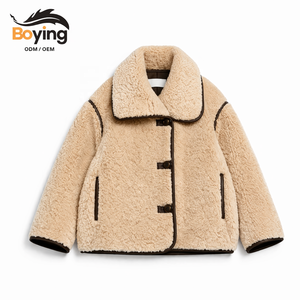 <span class=keywords><strong>Veste</strong></span> d'automne et d'hiver pour femme Boying, épaisse et chaude, style simple et tendance, à manches longues et col montant, coupe ample - Product Image 1
