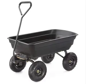 Latest Best Product Customized In The industry Heavy Duty Durable Mini Poly Dump Cart Garden Cart Tool Cart Wheelbarrow