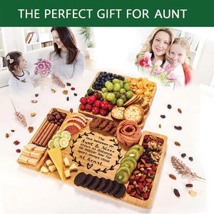 Deli Board bambú tía regalos charcutería de madera cortar picar <span class=keywords><strong>delicatessen</strong></span> cocina queso tablero conjunto - Product Image 2