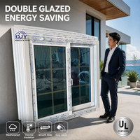 Ventana Corredera de PVC Blanca, Doble Acristalamiento, Insonorizada, Ahorro de Energía, para Viviendas, Apartamentos, Hoteles, Venta al Por Mayor Directa de Fábrica