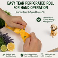 Sacs à déjections pour chiens et chats, parfumés citron et lavande, sans fuite, personnalisables avec logo, vente en gros directe usine, pour promenades en extérieur