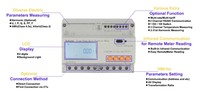 Acrel Compteur d'énergie triphasé multifonctions sur rail Din Compteur d'énergie DTSD1352-C fonctionnant avec onduleur Solis ADL3000-E compteur AC