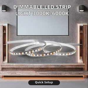 Tira de Luces LED Atenuables con Control por Voz, USB, IP20, CCT DC 24V 3000K+6000K, Iluminación Comercial para Decoración - Product Image 2