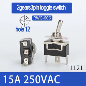 สวิตช์แบบก้านโยกล็อคได้ สวิตช์แบบก้านโยลพลาสติก SPST  2,3 ตำแหน่ง กันน้ำ 15A 25A 250VAC สวิตช์เปิด-ปิดแบบก้านโยลสำหรับเรือ - Product Image 4
