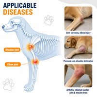 Attelle de soutien pour coude de chien en mousse compressée rembourrée avec fermeture auto-agrippante, pour blessures articulaires et coude enflé, soin canin, bandage pour coude de chien