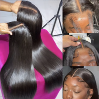 Peluca de Cabello Humano Rizado Birmano Sin Procesar, 13x4 HD, Encaje Frontal Transparente, Pre-Desplumada, con Cabello de Bebé, 180 de Densidad, para Mujeres Negras