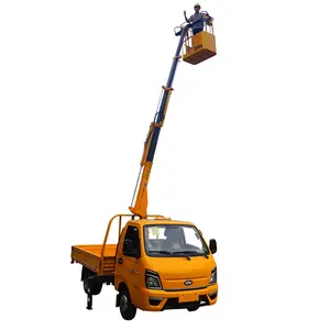 Small Lift mini 1800kg crane Pickup Truck hydraulic boom Crane articulated arm with man basket
