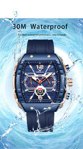 Onola 6852 Chronograph Silicone Strap Watch Men's Luxury Life Waterproof Multi-function Reloj Quartz Movement Calendar Watches - Product Image 5