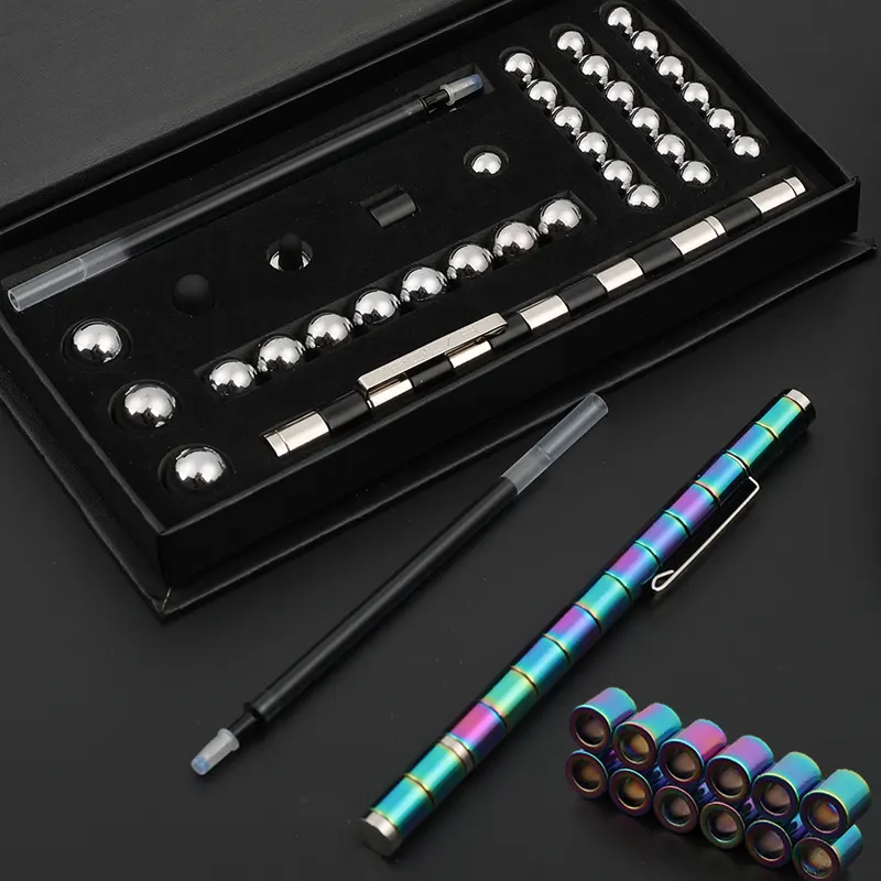 magnetic pen fidget urns black technology toy magnetic decompression stationery 0.5mm pens with custom logo office ball pen