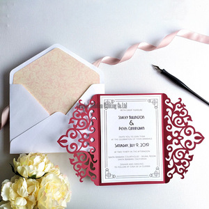 Enveloppes de <span class=keywords><strong>mariage</strong></span> découpées au laser, lot de 50 enveloppes, carte cadeau de luxe personnalisée, pour carte d'invitation, <span class=keywords><strong>a5</strong></span> - Product Image 6