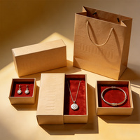 Boîtes à anneaux rigides écologiques en gros avec laminage mat et doublure en éponge pour l'emballage de bijoux pour femmes, boîte cadeau avec logo personnalisé