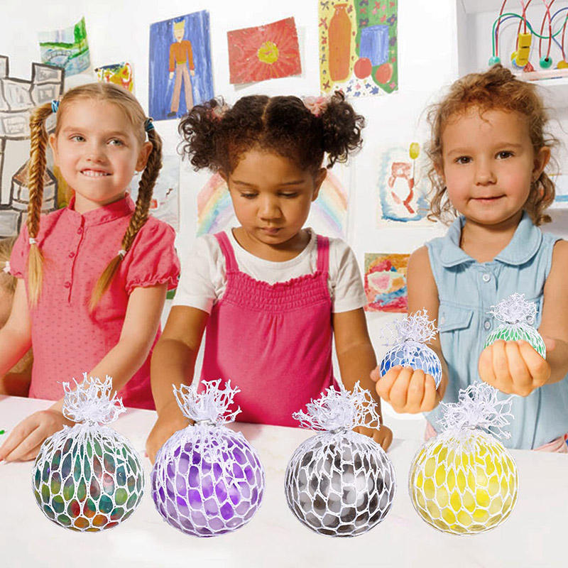 Mesh Ball Squeeze Tpr Grape Stress Toy Stress Relief Squeeze Grape Balls Relieve Pressure Squishy Mesh Ball