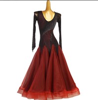 MQ360-1 professionnel pas cher taille personnalisée compétition robe de danse de salon femmes