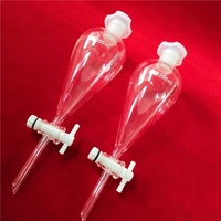 Embudo de separación de 50ml-20000ml, dispensador de barra de Perfume de vidrio, botella con logotipo impreso, embudo en forma de perla, cristalería, embudo de vidrio de separación