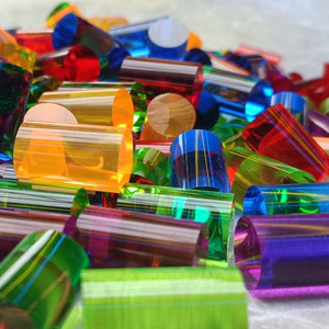 Puntas de taco de billar de vidrio transparente de colores, piezas de repuesto duraderas para tacos de billar - Product Image 3
