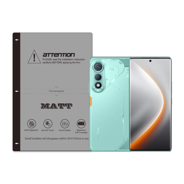 Self-Healing Soft Matt TPU Hydrogel Film 0.15*120*180mm Anti-Fingerprint Wholesale Cell Phone Matte Screen Protector Material
