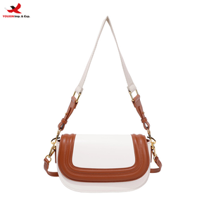 Sac bandoulière mini rétro 2026 tendance, en cuir PU durable, avec contraste de couleurs, pour femme, commande en gros et en lots mixtes, prêt à expédier - Product Image 1