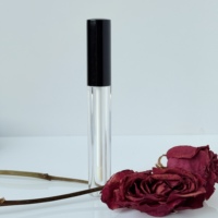 Tubes de brillant à lèvres de luxe ronds 3,5 ml 3,8 ml 4 ml avec capuchon noir – Contenants vides pour brillant à lèvres en gros