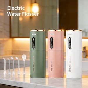 Hydropulseur électrique 280 ml avec réservoir amovible, 3 niveaux de pression, étanche IPX7, appareil portable pour le nettoyage des dents - Product Image 1