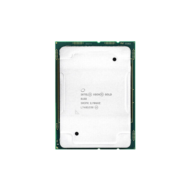 Xeon Gold 6150 Processor 18 Cores 36 Threads 2.7GHz Base 3.7GHz Turbo LGA 3647 18MB Cache 165W TDP Server 64-Bit 14nm