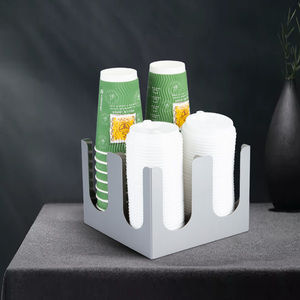 Papier Bekerhouder Nemen <span class=keywords><strong>Cup</strong></span> Divider Bar Stro Opbergdoos Koffie Melk Thee Winkel Wegwerp Beker Organizer - Product Image 3