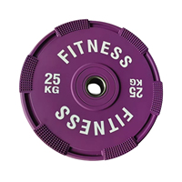 Nouvelles plaques de poids de musculation EIGFOH en caoutchouc pur couleur macaron, haute densité, pour usage commercial et entraînement à domicile