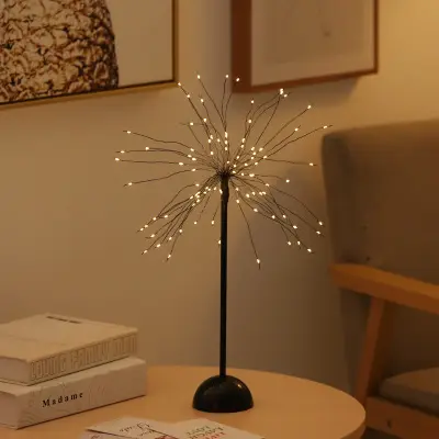 Custom 10 L Christmas Room decoration Copper Wire LED Lights Holiday lighting led Dandelion