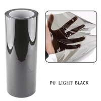 Film de protection PPF en TPU noir fumé pour phares, anti-âge, flexible, autocollant pour phares de moto et de voiture, film de protection durable en TPU pour phares de voiture