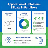 Silicate de potassium, détergent dégraissant pour verre et métaux, qualité CAS 1312-76-1