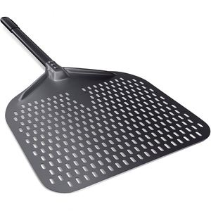 Pala para Pizza de Aluminio Anodizado Duro Perforado Cuadrado de Alta Calidad, Pala para Girar Pizza en Horno, Logotipo Personalizado - Product Image 1