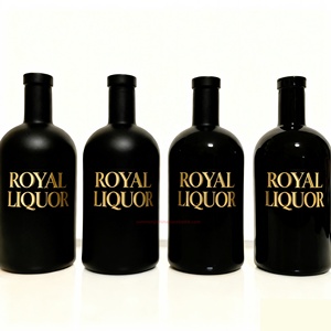 Bottiglia di liquore in vetro rotondo di fascia alta personalizzata 50ml 100ml 350ml 500ml 750ml per Vodka Brandy Whisky Gin <span class=keywords><strong>Tequila</strong></span> - Product Image 3