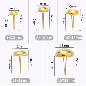 Gran oferta, nuevo remache de Metal, forma de cúpula, pies, pies, pequeño bolso de Metal redondo, pies, remaches, tachuelas para prendas de cuero - Product Image 4