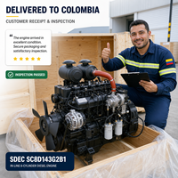 Moteur diesel SDEC Shanghai SC8D série 105KW 1900RPM 6 cylindres SC8D143G2B1 pour chargeuse sur pneus et engins de construction