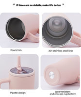 Grosir kustom Logo 30oz baja nirkarat anti bocor Tumbler vakum terisolasi cangkir kopi Flip jerami Tumbler dengan pegangan