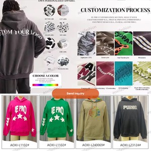 Sudadera <span class=keywords><strong>con</strong></span> <span class=keywords><strong>Capucha</strong></span> de 450 g/m² de Calidad Premium, Diseñada para tu Marca, <span class=keywords><strong>con</strong></span> Ojales Decorativos, 100% Algodón para Hombre, Lavado Ácido, Estampada - Product Image 6