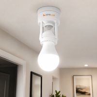 Douille de lampe à capteur infrarouge en plastique à commutation automatique E27/E26