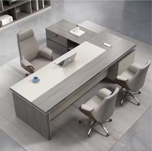 Escritorio de Oficina en Forma de L, Diseño Simple, Muebles para Oficina, Escritorios para Directores, Gerentes y Ejecutivos, Mesa de Trabajo Resistente con Cajón - Product Image 1