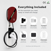 Chargeur EV ultra-rapide 22 kW 32 A triphasé GB/T, norme chinoise, application intelligente, contrôle WiFi BT, borne murale pour véhicules électriques BYD Zeekr NIO