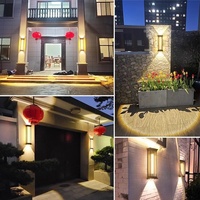 Lampe murale extérieure en acier inoxydable, projecteur étanche pour cour, villa, terrasse, porte, LED super lumineuse 3000K, 50000 heures