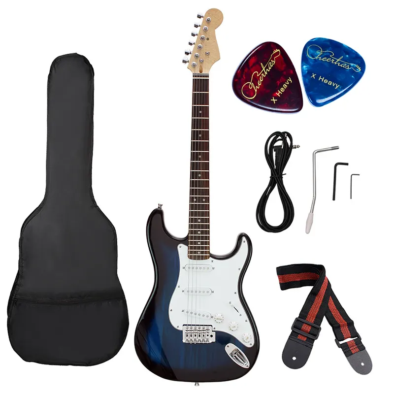 Wholesale Cheap Musical Instruments Set Basswood High Quality Beginner Electric Guitar