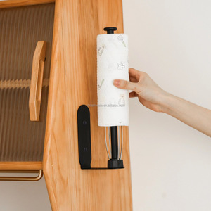 In acciaio inossidabile nero opaco rotolo da cucina Hotel lungo bagno porta carta di scarico - Product Image 4