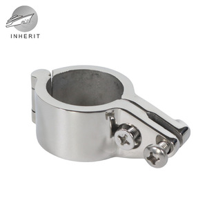 Colliers de serrage pour tuyaux Inherit 25 mm en acier inoxydable 316 avec goupille extractible, support universel pour conduites - Product Image 3