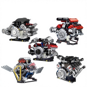 Simulación de Motor Mecánico V8, Aplicación de Programación, Bloques de Construcción Creativos con Luces, Modelo Coleccionable de Bloques de Plástico de Partículas Pequeñas - Product Image 1