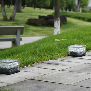 Lumière Solaire Extérieure Étanche Led Transparent <span class=keywords><strong>Verre</strong></span> Carré Brique Jardin Décoration <span class=keywords><strong>Pavé</strong></span> - Product Image 1