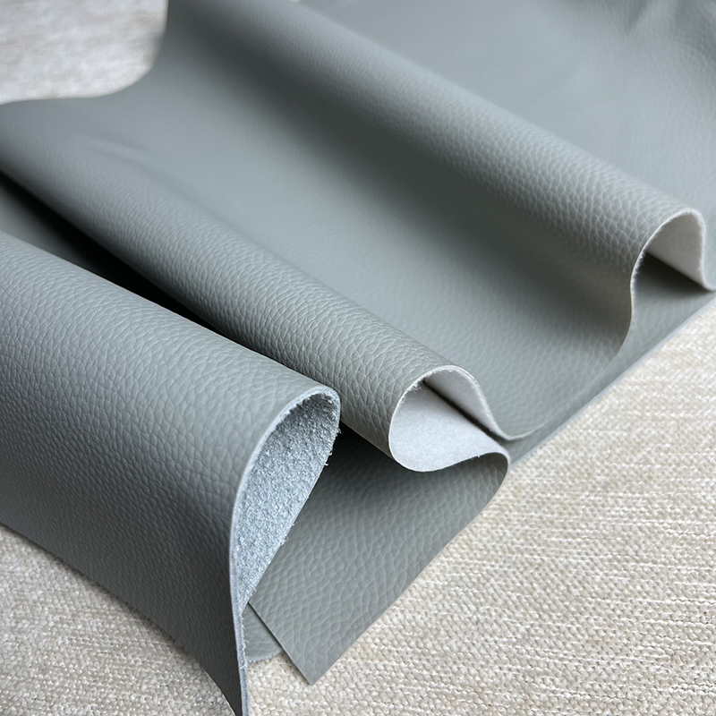 Free Samples 1.6mm Eco-Friendly PVC Synthetic Leather Vegan Faux Microfiber Material Furniture Jacquard Knitted Dyed Technique