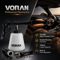 Pistola de Limpieza de Autos VORAN con Impulso de Aire de 10000 RPM, Pistola Neumática de Alta Presión de 1000 ml para Limpieza Profunda de Alfombras