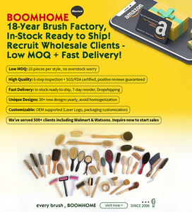 BOOMHOME <span class=keywords><strong>Spazzola</strong></span> per Cani Rimuovi Pelo per Toelettatura, <span class=keywords><strong>Spazzola</strong></span> Slicker in Legno per Gatti, Strumento per la Cura con Denti in Acciaio Inox per Animali Domestici Logo Personalizzato - Product Image 6